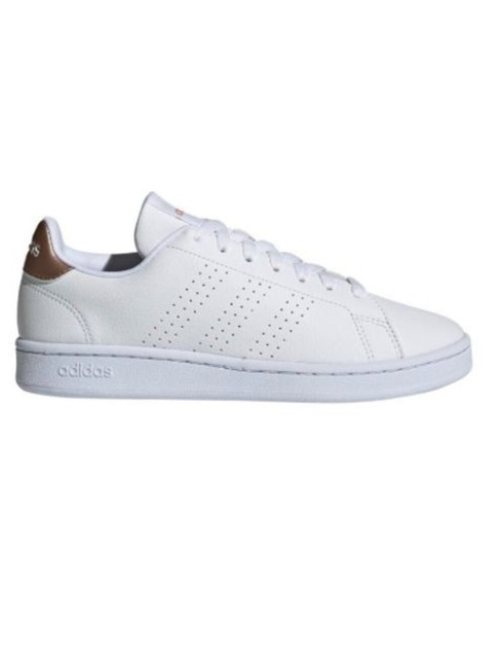NEW Adidas Women's Essentials Advantage Sneakers White/Copper SZ 7.5 GW4845